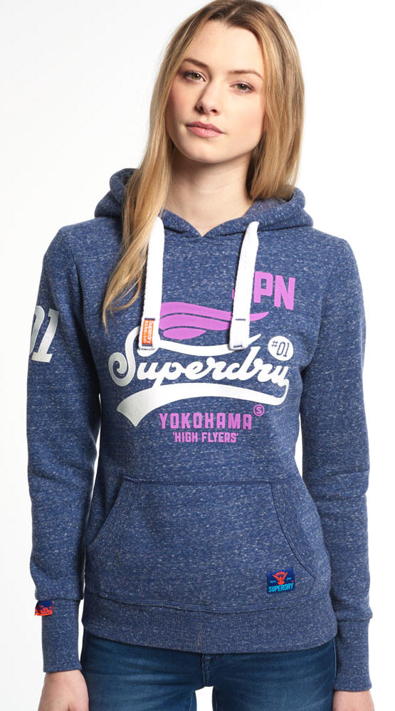 Womens navy superdry discount hoodie